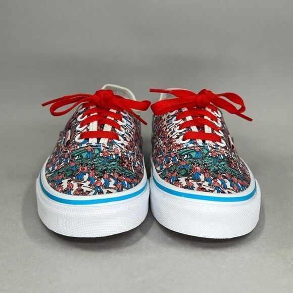 Vans Classic Authentic Shoes Women's 5.5 Wheres Waldo Land Of Waldos Sneakers - Picture 2 of 11